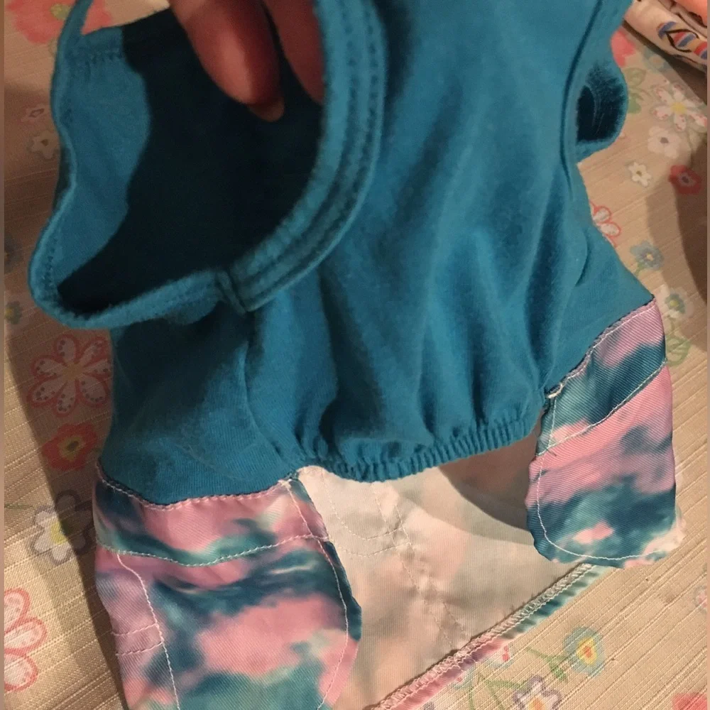 🐶🐾 Fur baby Tie dye denim look dress